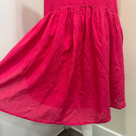 IRO Olivia Hot Fuchsia Pink Drop Waist Sleeveless Open Back Mini Dress Glam Bold - Picture 5 of 10